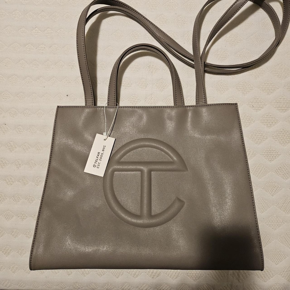 Telfar dark grey like new medium